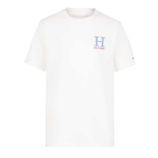 Camiseta Tommy Hilfiger para niños, manga corta, cuello redondo, 10-12 años