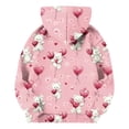 thumbnail image 4 of Sudadera con capucha para niña, para el Día de San Valentín, con estampado de color, de manga larga, informal, deportiva, con capucha, de manga larga, con inserciones en los hombros, blusa de poliéste, 4 of 6