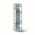 thumbnail image 3 of Edward Mirell Titanium Triple Groove Blue Anodized 8mm Band Size 9, 3 of 4