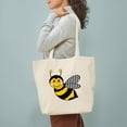 thumbnail image 3 of CafePress - Cute Chevron Winged Bumble Bee Tote Bag - Unisex Canvas Tote Bag, Beige, 1-Piece, 3 of 7