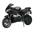 thumbnail image 2 of Floseru 49CC Kids Motorcycle,4-Stroke Gas Dirt Bike,Pocket Rocket Motorbike with Front Rear Disc Brakes and Dual Headlights,Gas Powered Pocket Bike,Racing Max Speed 40KM/H, 2 of 9