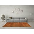 thumbnail image 3 of Ahgly Company Indoor Round Abstract Orange Modern Area Rugs, 4' Round, 3 of 4