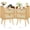 Natural Wood-2 pack, variant on Nightstands Set of 2 with Charging Station, Modern Boho Rattan Bedside Tables with 2 Drawers, Solid Wood Legs, Open Storage End Tables for Bedroom Living Room Dorm – Natural
