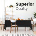 thumbnail image 3 of Set of 5 premium quality black plastic disposable tablecloths - 54 x 108 inches. Rectangular Plastic Tablecloth - Color. Black - for indoor or outdoor, 3 of 5
