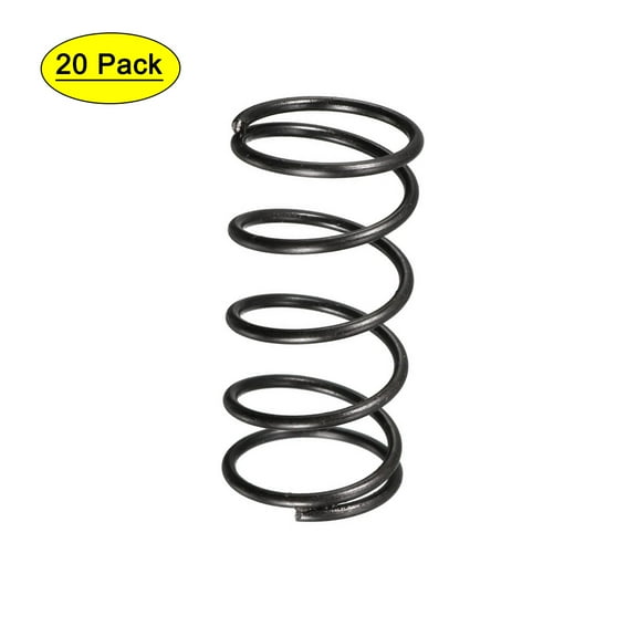 1.2mm Wire Dia 15mm Outer Diameter 30mm Long Compression Springs Black 20Pcs