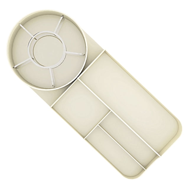 CHICHUMID Organizador De Para Cosméticos Y Brochas Beige Con Giratorio Y Espacio Amplio