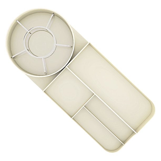 CHICHUMID Organizador De Para Cosméticos Y Brochas Beige Con Giratorio Y Espacio Amplio