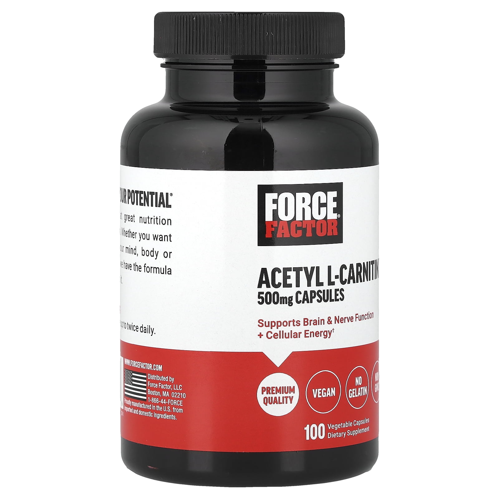 force factor l carnitine Force Factor Acetyl L-Carnitine, 500 mg, 100 Vegetable Capsules