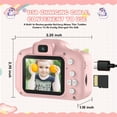 thumbnail image 5 of Gofunly Kids Camera, 1080P Toy Digital Video Camera, Toddler Cameras for Girls Age 3-12 Years Best Birthday/Festival Gifts,with 32GB SD Card and Silicone Cover - Pink, 5 of 8