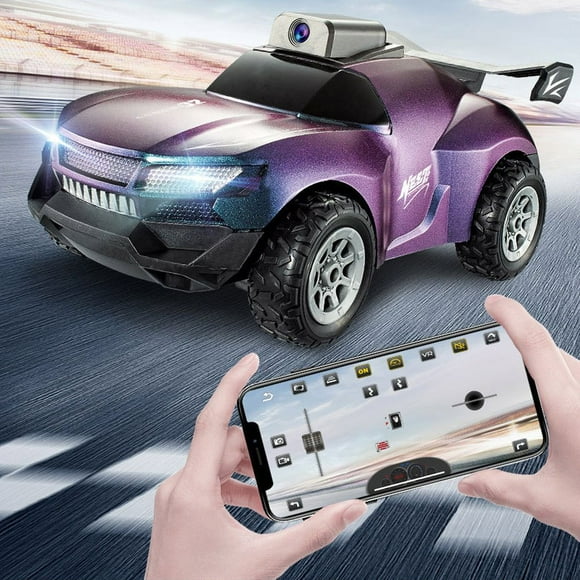 DEBGFS Voiture Rc Fpv avec Caméra Hd 1080p Voiture Télécommandée 2,4 GHz Vitesse Réglable Véhicule Haute Vitesse avec Coquilles Colorables pour Adultes Déco Maison Déco Maison Noël Liquidation Extérieur, purplepp