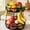 Black, variant on 2 Tier Large Fruit Bowl with 2 Banana Hangers - Durable Metal Wire Basket Kitchen Countertop Organizer Storage Rack