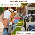thumbnail image 6 of ZIATUBLES Clear Backpack Heavy Duty 17 Inch, Fabric & PVC Transparent Bag with Front & Side Pockets, See Through Backpack for School Work Security Travel, 6 of 7