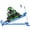 Blue, variant on Heavy-Duty Lawn Mower Lift, 880 Lbs Capacity Foldable Jack Stand for Riding Mower, Tractor, ATV Maintenance, Manual & Power Tool Drive with Secure Lock, Effortless 3-Step Operation