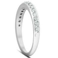 thumbnail image 2 of Pompeii 1/3Ct Diamond Wedding Ring 14k White Gold Womens 16 Stone Band (H/I,I1-I2), 2 of 4