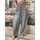 thumbnail image 1 of Pantalones casuales de mujer con bolsillos de color sólido, pantalones elásticos, 1 of 6