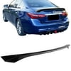 Ikon Motorsports Trunk Spoiler Compatible With 2014-2023 Infiniti Q50 ABS Plastic Gloss Black AS Style High Kick Duckbill Rear Trunk Lid Spoiler