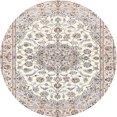 thumbnail image 1 of Ahgly Company Tapis d'Intérieur Ronds Traditionnels de Médaillon de Champagne Beige, Ronds de 3', 1 of 6