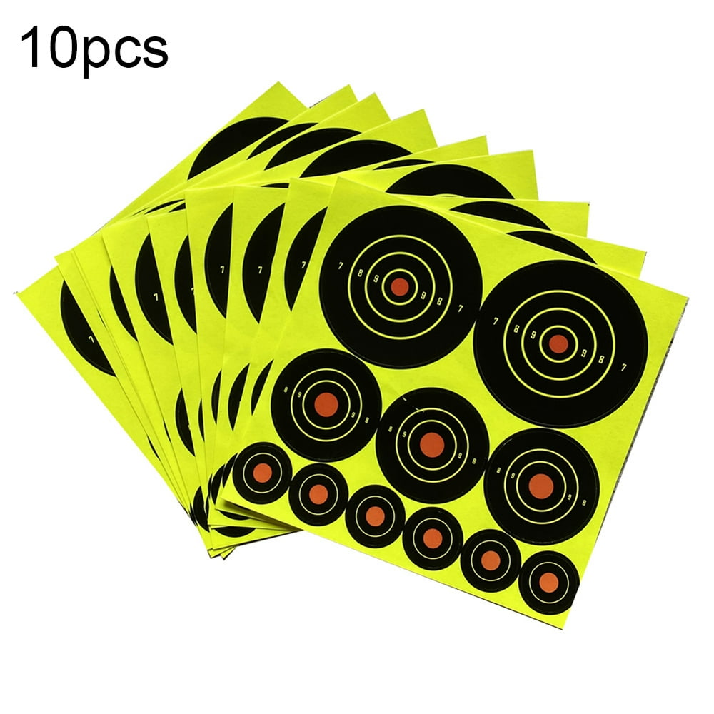 10 Sheets Splatter Target Stickers Multi Size Combination SelfAdhesive
