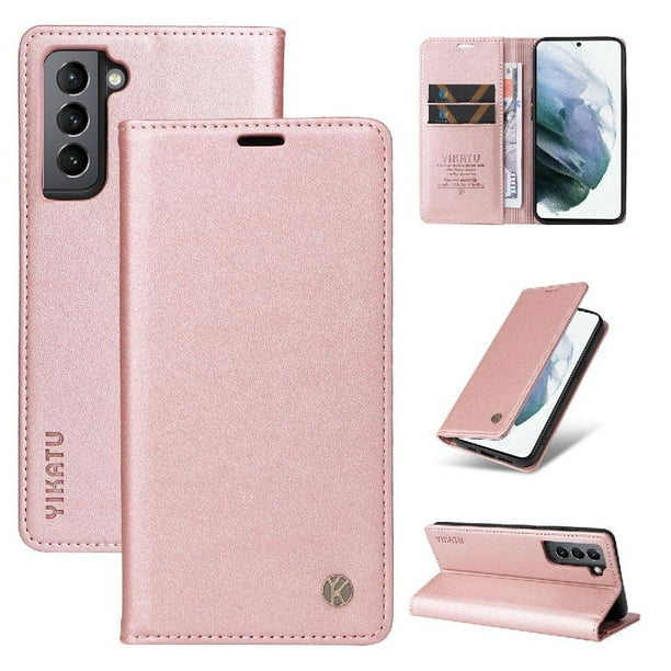 Funda para Samsung Galaxy S21 Plus Estuche de Cuero PU Tipo Cartera con Ranuras para Tarjetas y Cierre Magnético
