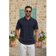 thumbnail image 2 of COOFANDY Men's Casual Polo Shirts Old Money Short Sleeve Casual Button Polo T-Shirt Summer Collared Golf Shirt, 2 of 6