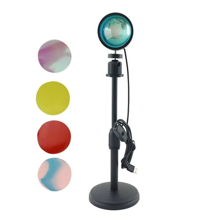 

Machinehome Sunset Projection Light USB Stage Decoration Atmosphere Night Light Background Desk Projector Lamp with Stand