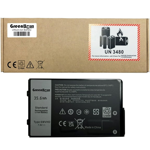GREENTECH 6WVHD 451-BDDY BATTERY FOR DELL LATITUDE 7230 EXTREME 7.6V 35.6WH FNW8F JM6CX VDDJY