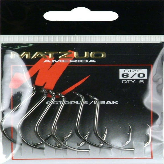 Matzuo Octopus Beak Hook, Black Chrome