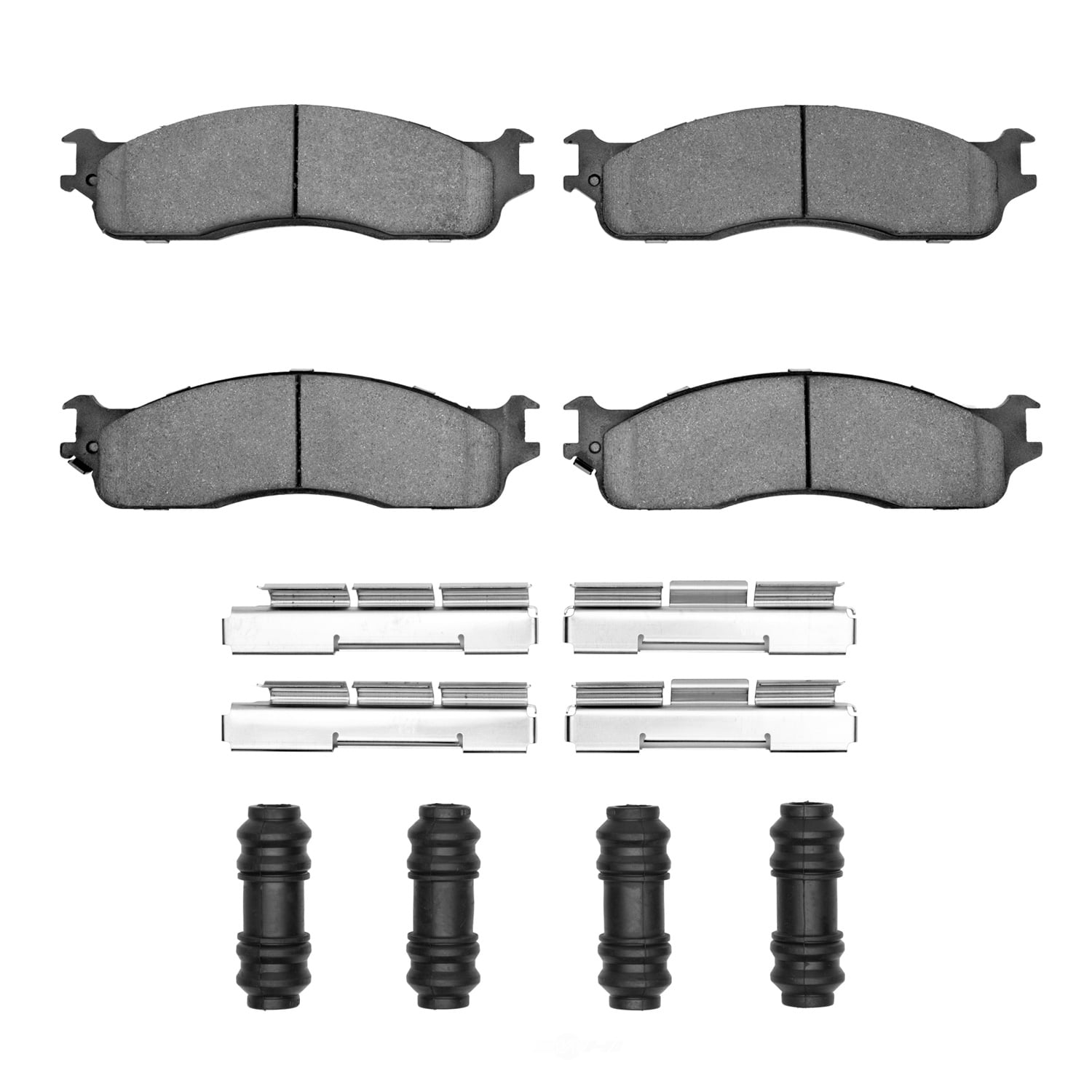 Dynamic Friction Company 1551-0965-01 DFC 5000 Advanced Brake Pads - Semi Metallic and Hardware Kit