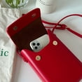 thumbnail image 3 of Bolso Porta Tarjetas Mujer Bolso Diario Color Sólido Cuero PU para Damas (rojo), 3 of 9