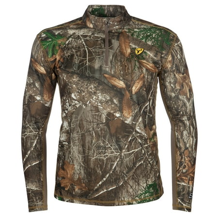 Blocker Outdoors Angatec Long Sleeve 1/4 Zip Performance Shirt Men s Hunting Clothes (Realtree Edge X-Large)