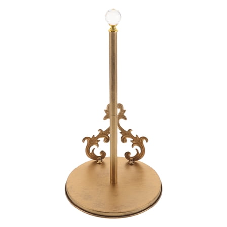 LOLIPPYY Golden Paper Towel Holder with Weighted Base and Multifunctional Use for Kitchen Counter