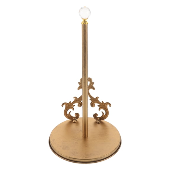 LOLIPPYY Golden Paper Towel Holder with Weighted Base and Multifunctional Use for Kitchen Counter