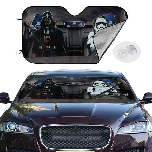 Star Movie Baby Alien Guard Funny Windshield Sun Shade for SUV Truck (55x30 Inches) - Car Sun Shade Windshield - Car Shades for Front Windows - Sunshade for Car, Protector Blocks UV