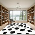 thumbnail image 2 of ODIKA 2'x3' Machine Washable Non-Slip Area Rug, Dynamic Black and Spot Mosaic with Irregular Contours High Traffic Rug, Black, 906497, 2 of 7