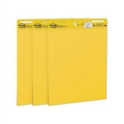 Self-Stick Easel Pads 25 x 30, Bright Yellow, 25 Sheets, 3/Carton