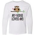 thumbnail image 3 of Inktastic My Nana Loves Me Owl Long Sleeve Youth T-Shirt, 3 of 5