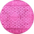 thumbnail image 1 of Ahgly Company Indoor Round Persian Pink Bohemian Area Rugs, 3' Round, 1 of 4