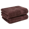 thumbnail image 6 of Ample Decor Hand Towel Set of 2 100% Cotton 18X28 inch - Brown, 6 of 7