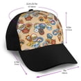 thumbnail image 2 of Naloa Camp Badge Adult adjustable Print Baseball Hat, Patchwork curved brim baseball capfor Men and Women, One Size, 2 of 5