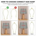thumbnail image 5 of 5 Inch Lamp Harp Kit with 17.5mm Solid Brass Ball Finial, 2 Set Heavy Duty Bracket with Standard Saddle & Finial Detachable Shade Holder for Table Floor Lamps, Gold, 5 of 7