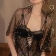 thumbnail image 6 of Bride Tulle Shawl Beadwork Shoulder Wrap Evening Gown Half Shawl Accessories, 6 of 13