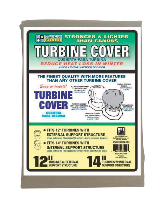 Dial 8995 Gray Weatherguard Polyester Turbine Ventilator Cover
