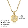 thumbnail image 2 of TINGN Gold Initial Pendant Necklaces for Women 14K Gold Plated Dainty Initial Hexagon Pendant Necklace, 2 of 5