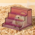 thumbnail image 6 of Mdesiwst 2 in 1 Hamster Climbing Ladder House Safe Odor-free Platform Toy 3 Steps Stairs Non-slip Acrylic Shelter Nest for Small Animals Gerbils Guinea Pig, 6 of 8