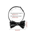 thumbnail image 2 of INSPIRE CHIC Men's Sequin Sparkly Shiny Bowties Reversible Two-Color Pre-tied Bow Ties for Party One Size Black, 2 of 4