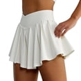 thumbnail image 3 of MuXiKeJi Clothes Tennis Skirts for Women High Waisted Ruffle Shorts Crossover Layered Golf Running Athletic Skorts with Back Pockets, 3 of 5