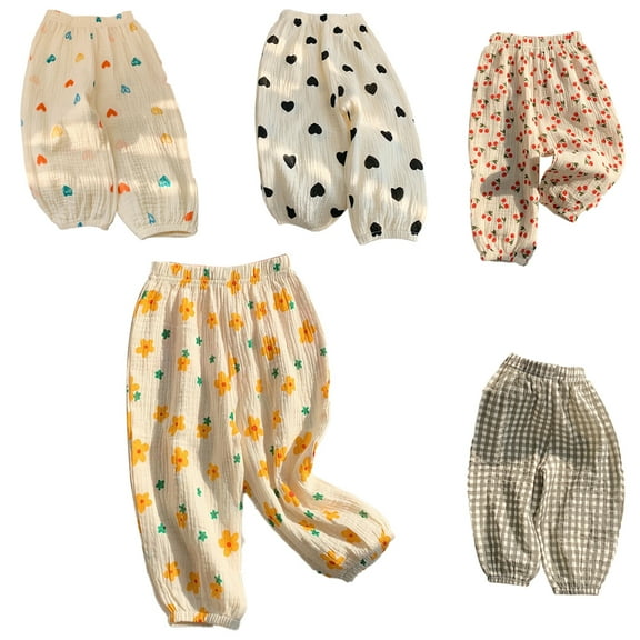 Nmmacb Toddler Kids Sweatpants for Boys Girls,Baby Spring Summer Elastic Mosquito Pants Jogger Pants Trousers Printing Loose Pants,Size 2-11T