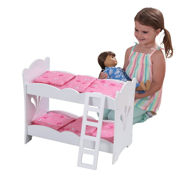 Kidkraft Lil Doll Wood Bunk Bed With, Small Baby Doll Bunk Bed