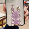 thumbnail image 3 of Foldable Bunny Phone Bracket, Creative Pull Rod & Foldable Design, Cute Bunny Stand Phone Holder, for Home Office Study Desk Travel, Sturdy Base Compatible with All All Mobile Phone Tablets(Pink), 3 of 7