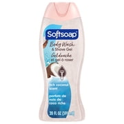 Softsoap Moisturizing Body Wash and Shave Gel, Helps Razor Glide, Rich Coconut Scent, 20 fl oz
